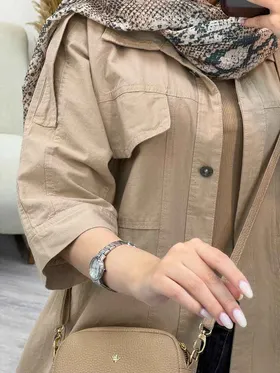 مانتو سرشانه پاگن دو جیب