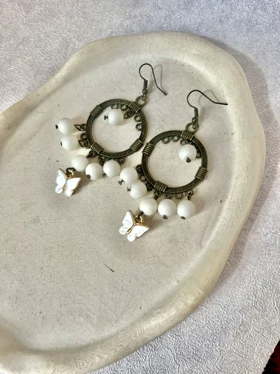 نیم ست سنتی برنز طرح پروانه