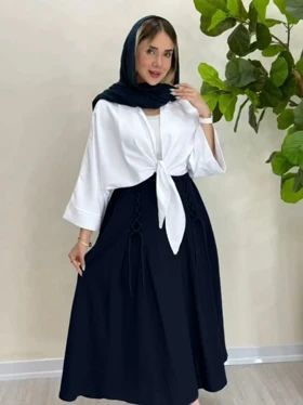 شومیز دامن جلوگره