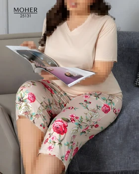 ست راحتی زنانه سایز بزرگ طرح گل‌دار