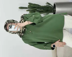 شومیز جلو بسته دو دکمه(70)کد3493