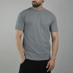 تیشرت اسپرت بیسیک مدل M3-4C0353 طوسی روشن
