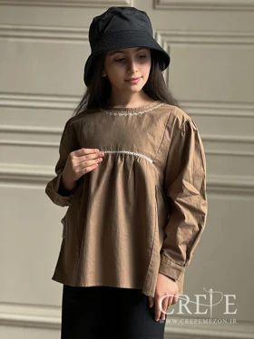 شومیز دور یقه گلدوزی