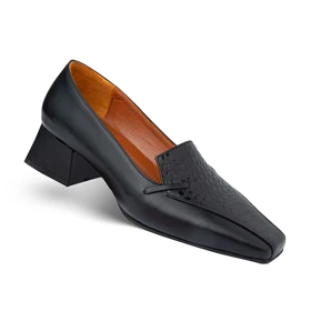 کفش پاشنه‌دار زنانه چرم یلسان مدل ابیگل کد 638-GAN