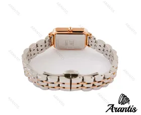 ساعت دنیل ولینگتون زنانه مستطیلی رزگلد نقره ای w-1314