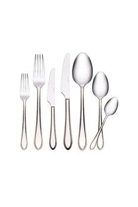 ست قاشق‌چنگال‌چاقو KORKMAZ مدل Verona Gold A2158 - فولاد 18/10