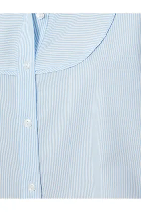 پیراهن آستین کوتاه با جزئیات یقه توری 4SAK60152EW