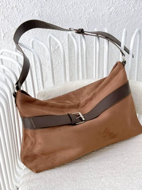 کیف جیر کمربندی 21222 (قهوه ای روشن)