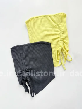 کراپ تاپ پارچه کرکره ای دکلته گتر دار