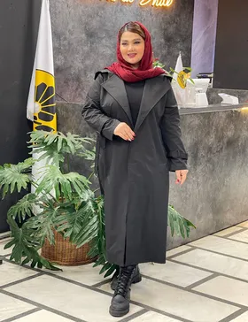 بارانی ماکسی کلاهدار شیلا کد : 003238B