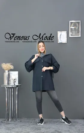 مانتو چین‌دار دوجیب