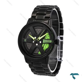 ساعت اسکمی رینگی مردانه مشکی سبز Skemi-6546-G