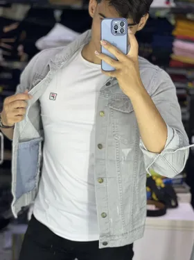 کت جین طوسی بدون خز کد 564654335