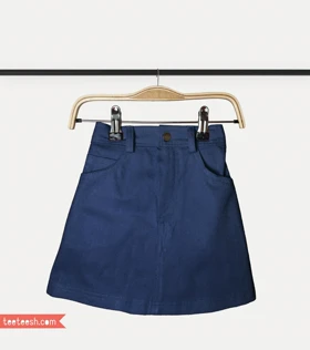 دامن کتان سرمه ای