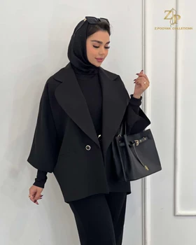 کت تک زنانه کرپ اسپرت استایل