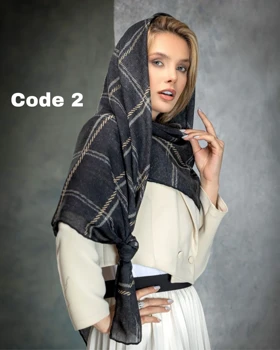 روسری نخ گارزا ژاکارد دست دوز 3505