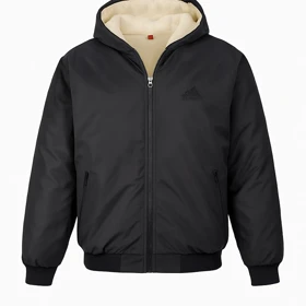 کاپشن مردانه مشکی داخل تمام خز مدل adidas-مشکی ویژه