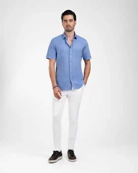 ام کی کالکشن پیراهن آستین کوتاه mk-22967-dark-blue