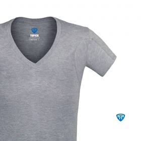 زیرپوش ضد تعریق یقه هفت باز مردانه ملانژ