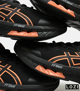 کفش کتانی مردانه مشکی نارنجی ASICS GORETEX