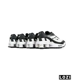 کفش کتانی مردانه سفید مشکی نایک NIKE x SUPREME shox ride 2