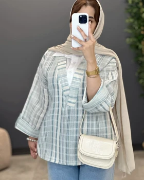 شومیز ترکیبی لینن