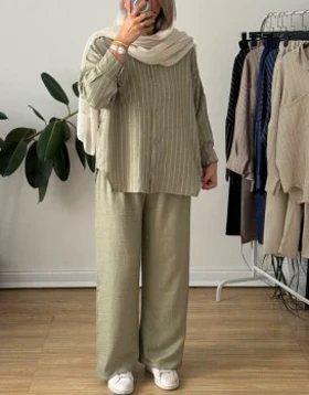 ست مانتو شلوار گلایل