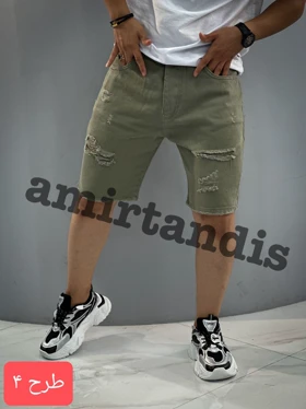 شلوارک مردانه کتان/جین