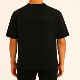 تیشرت باکسی ماکان شنل دار با گلدوزی خاص استایلی زیبا و انتخابی خاص