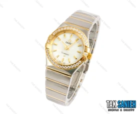 ساعت اومگا کانسلیشن زنانه طلایی سیلور نگین‌دار Omega-1667-L