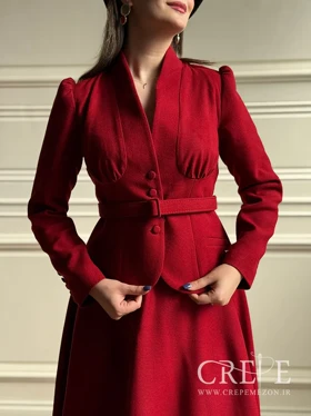 کت دامن کشمیر یقه ایستاده نیکی