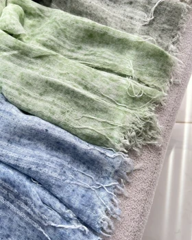 شال کنفی آبرنگی ریشه دار وارداتی 4484