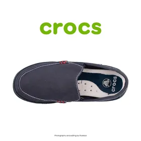 لوفر مردانه کراکس - Crocs Walu Accent Men Navy/True Red