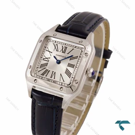 ساعت کارتیر سانتوس دومونت زنانه سیلور سرمه ای Cartier-6818-L