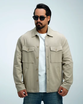 کت کتان باکسی مردانه