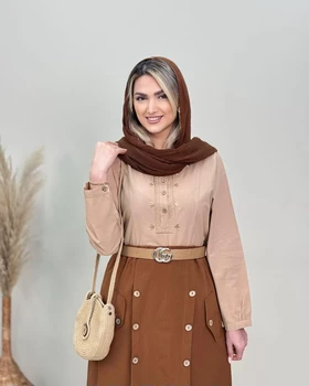 شومیز یقه‌گرد لینن