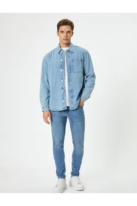 شلوار جین Skinny Fit - Michael Jean 5WAM40163ND