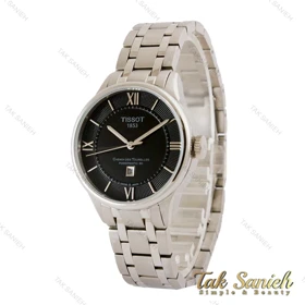 ساعت تیسوت زنانه نقره ای صفحه مشکی Tissot-5311-L