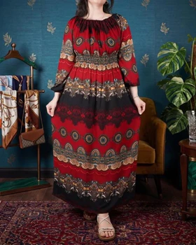 پیراهن ساحلی گلنوش E7511 (زرشکی)