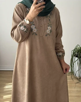 پیراهن مخمل کبریتی بابونه