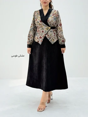 ست زنانه لیورا | کت و دامن کوبلنی