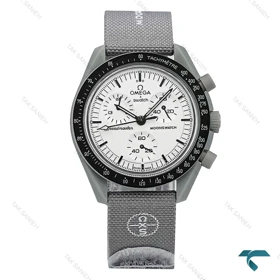 امگا سواچ ماموریت به ماه بند برزنتی طوسی Swatch-8846-U