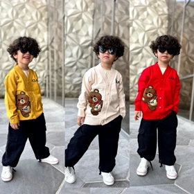 ژاکت بافت پسرانه مدل تدی