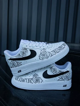 کفش اسپرت نایک ایرفورس مدل air force طرح Black rose nike کد 143095