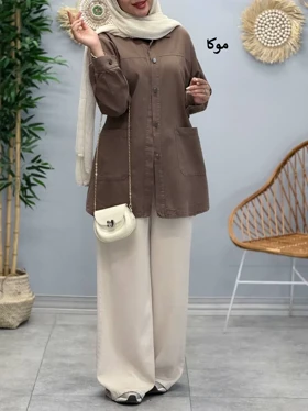 3379-مانتو کتان مرداس