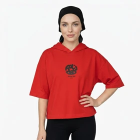 تیشرت کلاهدار زنانه C995