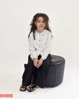 کت سفید ژاکارد