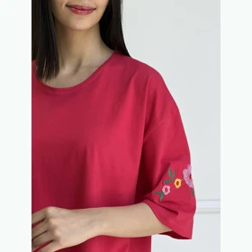 تیشرت لانگ گلدوزی هلینا