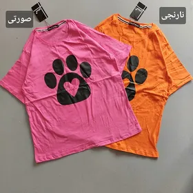 تیشرت لش زنانه طرح پنجه گربه 38 تا 46