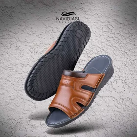 صندل مردانه چرم شهروز طبی کد 1500013